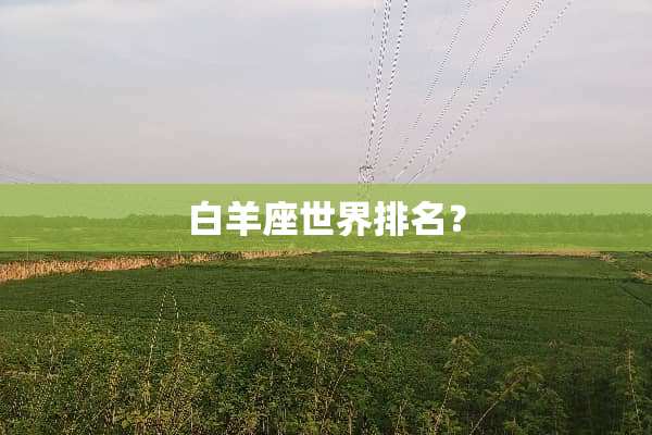 白羊座世界排名？