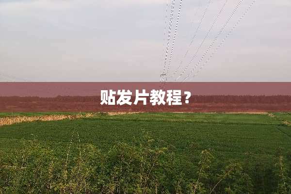 贴发片教程？