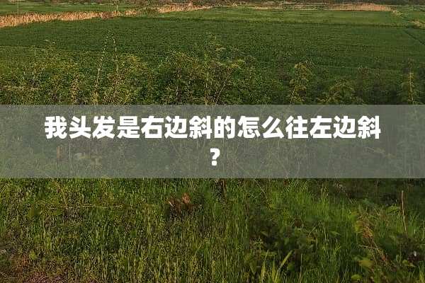我头发是右边斜的怎么往左边斜？