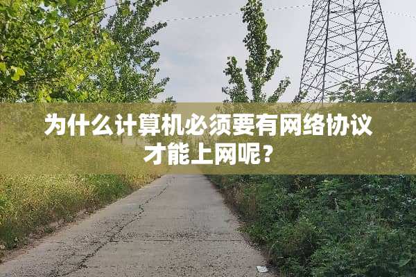 为什么计算机必须要有网络协议才能上网呢？