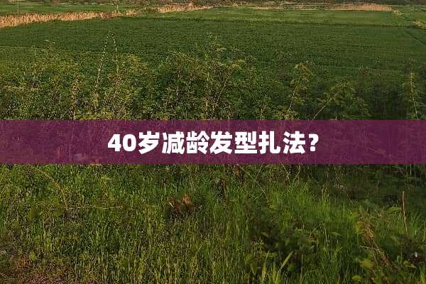 40岁减龄发型扎法？