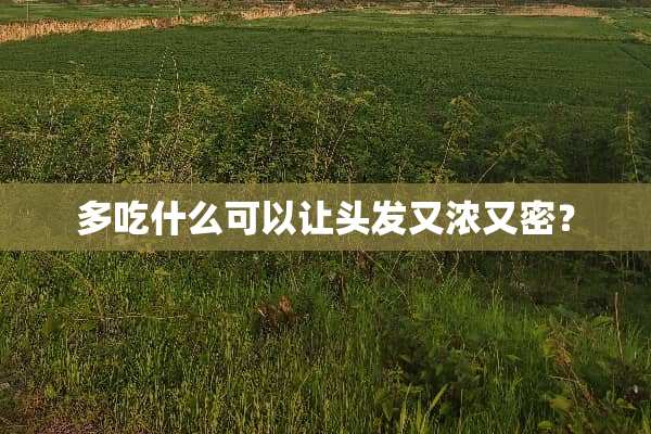 多吃什么可以让头发又浓又密？