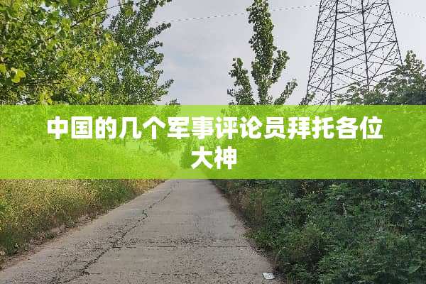 中国的几个军事评论员拜托各位大神