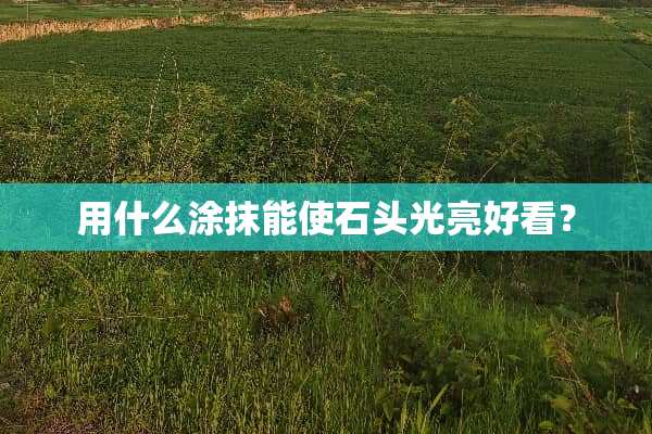 用什么涂抹能使石头光亮好看？