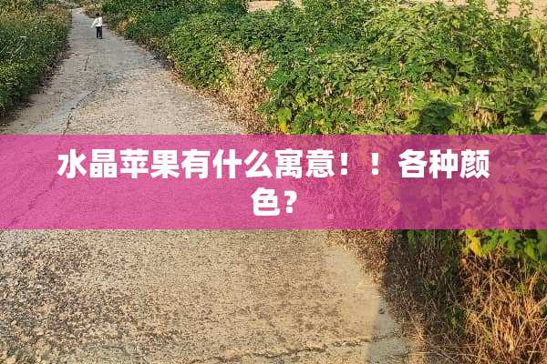 水晶苹果有什么寓意！！各种颜色？