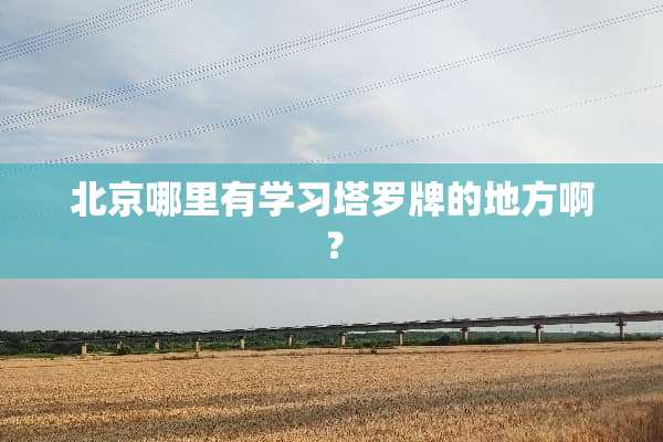 北京哪里有学习塔罗牌的地方啊？