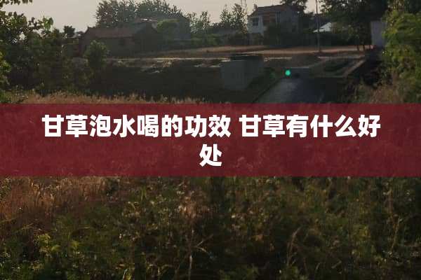 甘草泡水喝的功效 甘草有什么好处