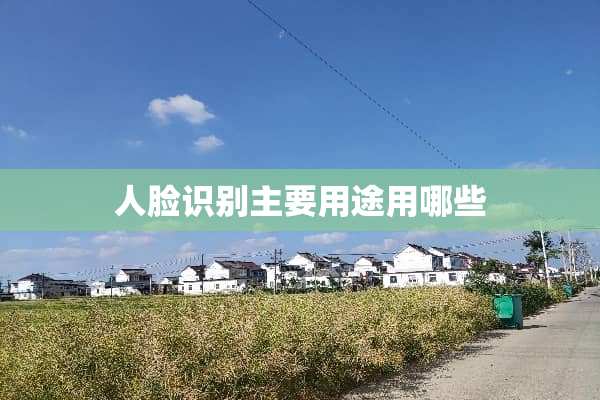 人脸识别主要用途用哪些