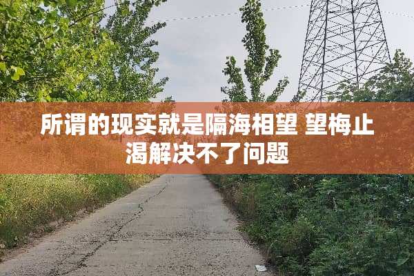 所谓的现实就是隔海相望 望梅止渴解决不了问题