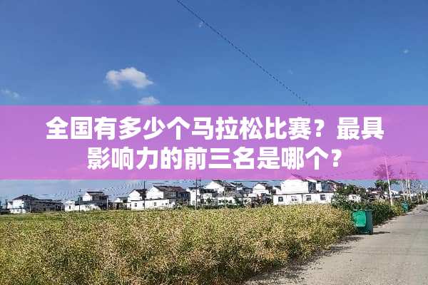 全国有多少个马拉松比赛？最具影响力的前三名是哪个？