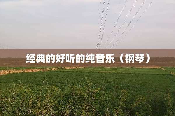 经典的好听的纯音乐（钢琴）