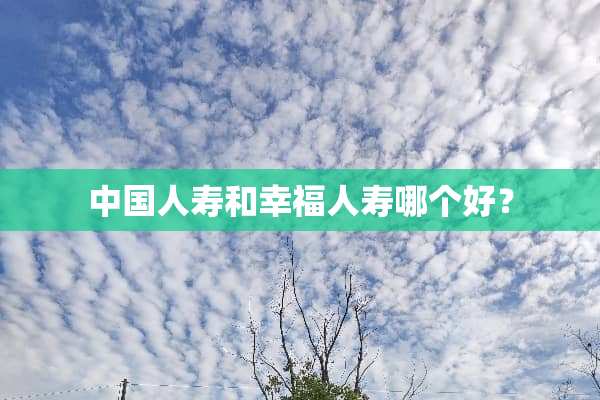 中国人寿和幸福人寿哪个好？