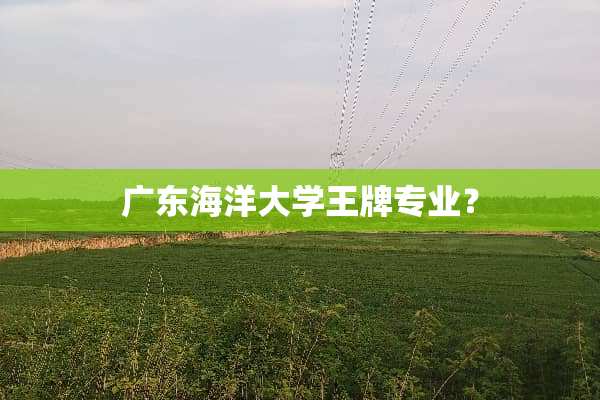 广东海洋大学王牌专业？