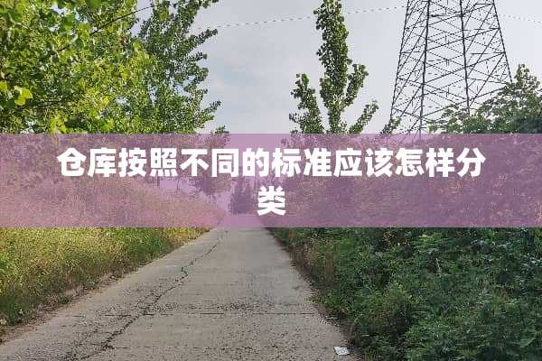 仓库按照不同的标准应该怎样分类