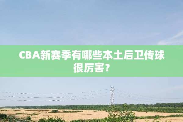 CBA新赛季有哪些本土后卫传球很厉害？