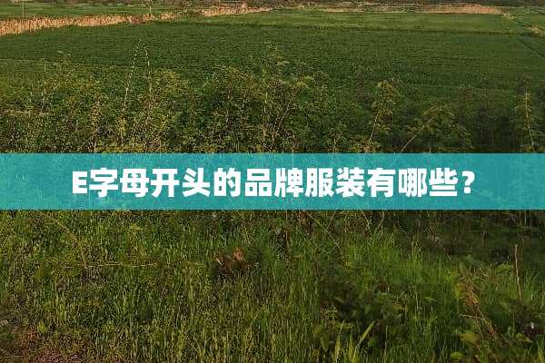 E字母开头的品牌服装有哪些？
