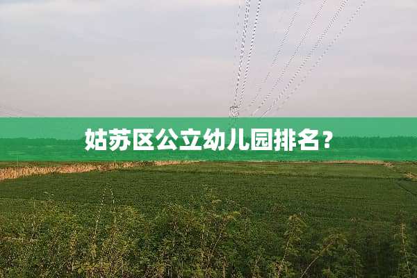 姑苏区公立幼儿园排名？