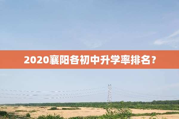 2020襄阳各初中升学率排名？