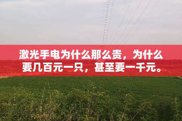 激光手电为什么那么贵，为什么要几百元一只，甚至要一千元。