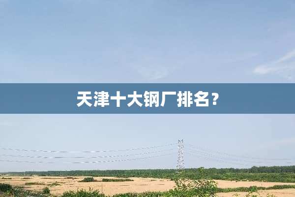 天津十大钢厂排名？