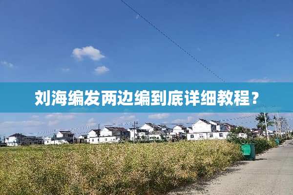 刘海编发两边编到底详细教程？