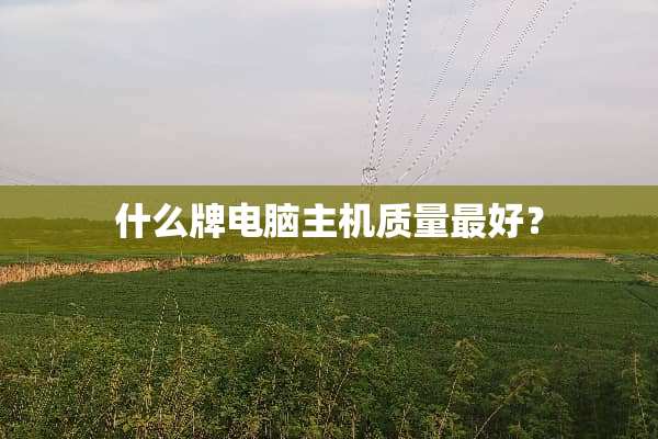 什么牌电脑主机质量最好？