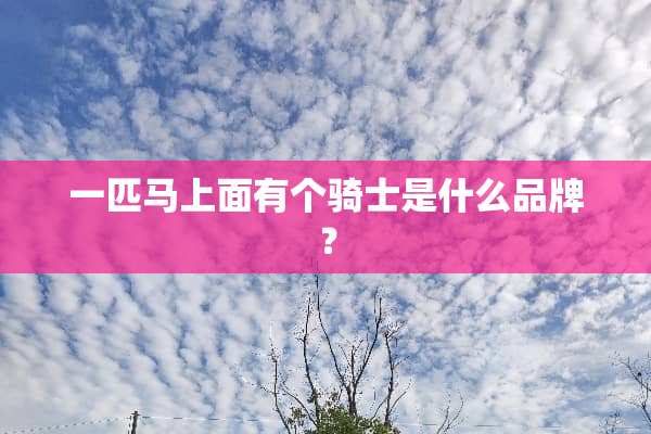 一匹马上面有个骑士是什么品牌？