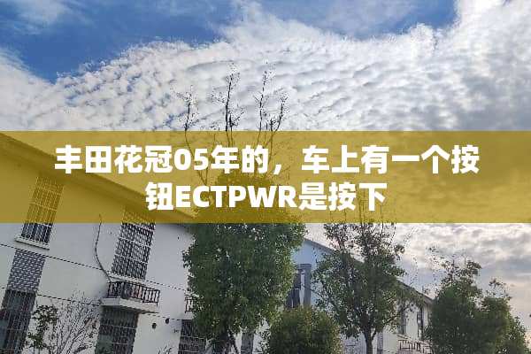 丰田花冠05年的，车上有一个按钮ECTPWR是按下