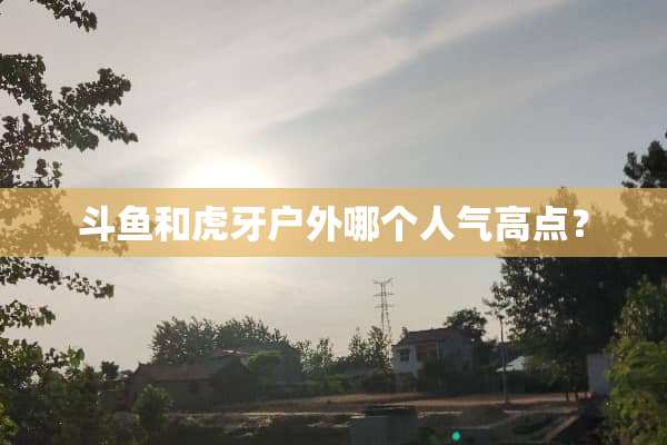 斗鱼和**户外哪个人气高点？