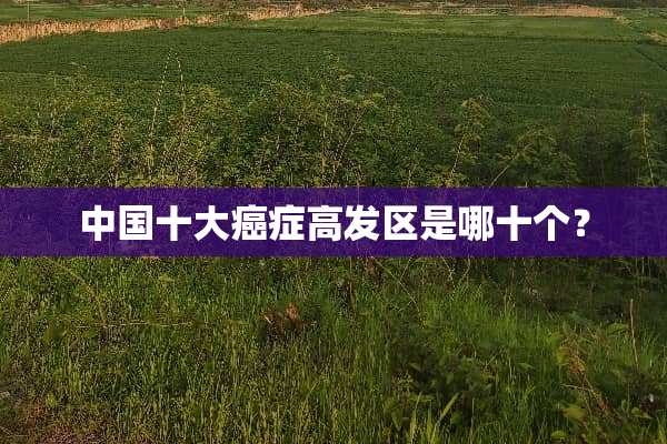 中国十大癌症高发区是哪十个？