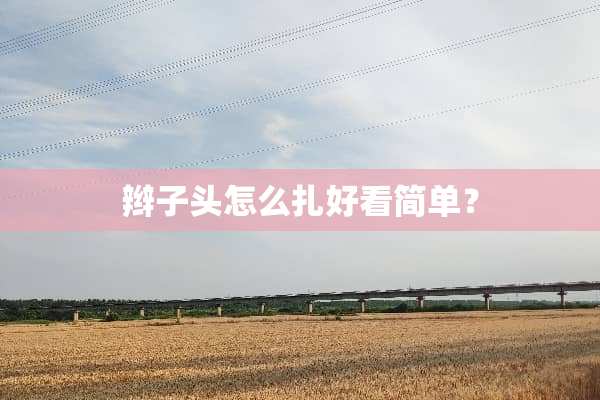 辫子头怎么扎好看简单？