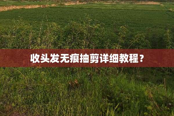 收头发无痕抽剪详细教程？