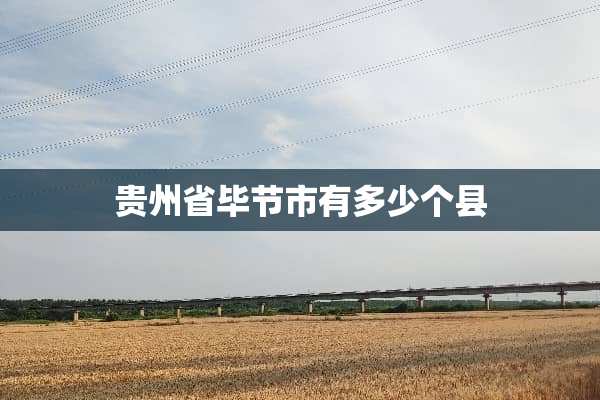 贵州省毕节市有多少个县