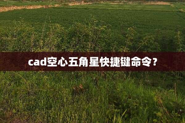 cad空心五角星快捷键命令？