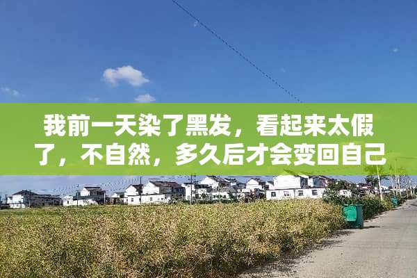 我前一天染了黑发，看起来太假了，不自然，多久后才会变回自己的发色，变回自然？