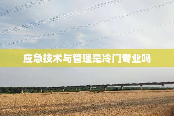 应急技术与管理是冷门专业吗