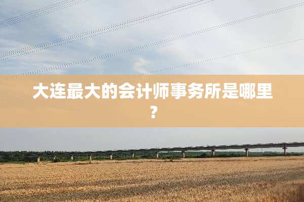 大连最大的会计师事务所是哪里？