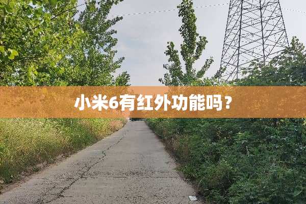 小米6有红外功能吗？