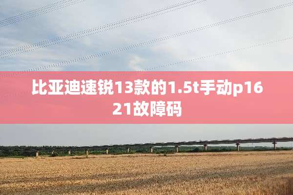 比亚迪速锐13款的1.5t手动p1621故障码