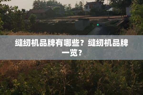 缝纫机品牌有哪些？缝纫机品牌一览？