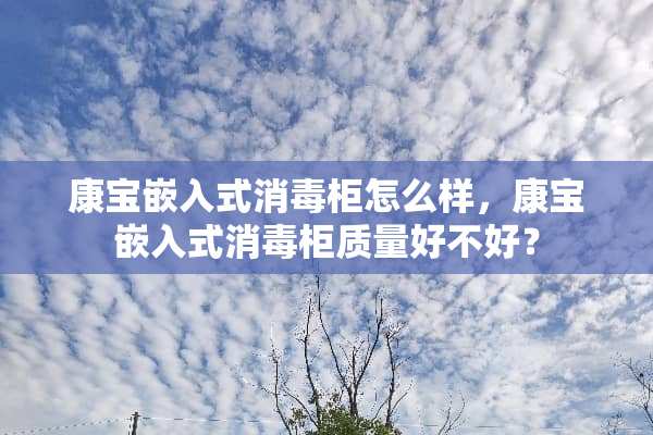 康宝嵌入式消毒柜怎么样，康宝嵌入式消毒柜质量好不好？