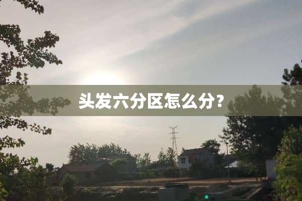 头发六分区怎么分？