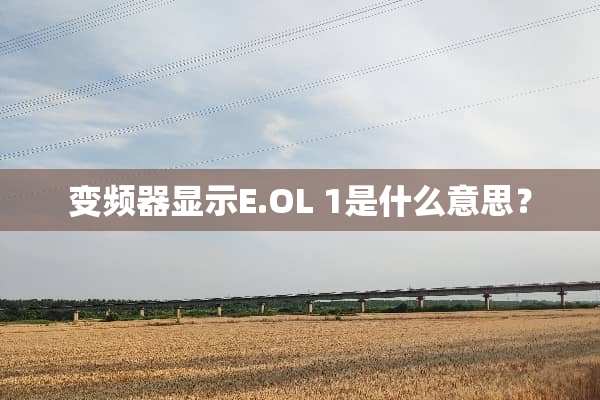 变频器显示E.OL 1是什么意思？