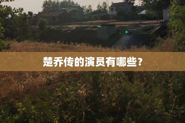 楚乔传的演员有哪些？
