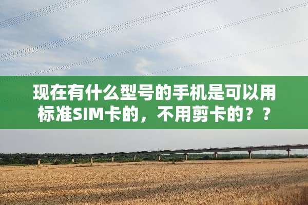 现在有什么型号的手机是可以用标准SIM卡的，不用剪卡的？？