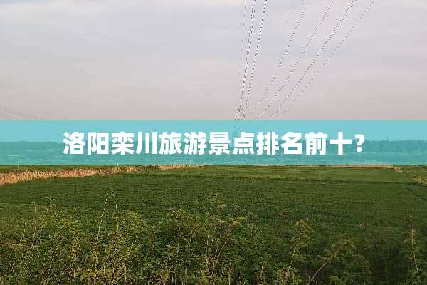 洛阳栾川旅游景点排名前十？