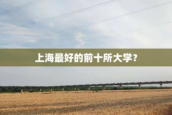 上海最好的前十所大学？