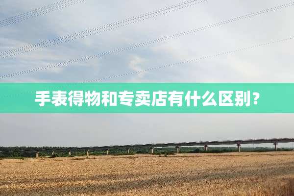 手表得物和专卖店有什么区别？