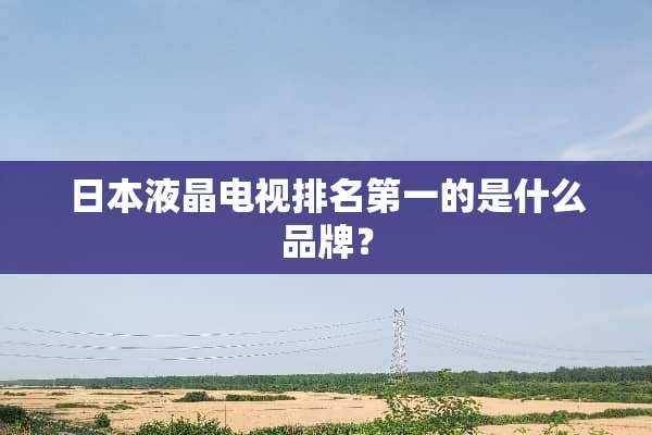 日本液晶电视排名第一的是什么品牌？