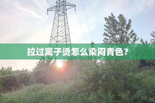 拉过离子烫怎么染闷青色？